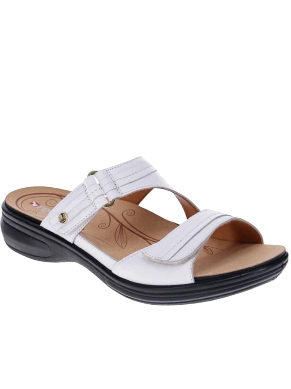 Revere Rio Slide Coconut White Orthotic Sandal Women’s Size 12 Wide NIB